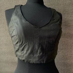 New Look Leather Crop Top